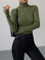 Jennifer | Ribbed Turtleneck Sweater with Slim Fit