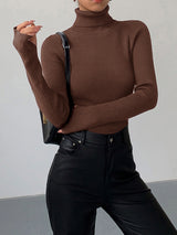 Jennifer | Ribbed Turtleneck Sweater with Slim Fit