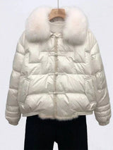 Charlotte | Cropped Puffer Jacket with Faux-Fur Collar