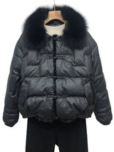 Charlotte | Cropped Puffer Jacket with Faux-Fur Collar