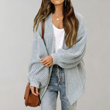 Poppy | Chunky Knit Cardigan with Open Front and Batwing Sleeves