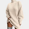 Elara | Cream Oversized Cable-Knit Sweater Dress