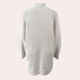 Elara | Cream Oversized Cable-Knit Sweater Dress