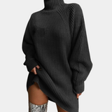 Elara | Cream Oversized Cable-Knit Sweater Dress