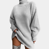 Elara | Cream Oversized Cable-Knit Sweater Dress