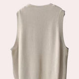 Tessa | Women's Oversized Knit Sweater Vest with Asymmetric Hem