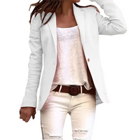 Elvira | Elegant Hip-Length Blazer with Lapel Collar