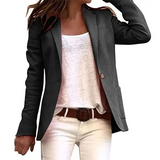 Elvira | Elegant Hip-Length Blazer with Lapel Collar
