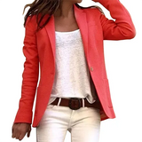Elvira | Elegant Hip-Length Blazer with Lapel Collar
