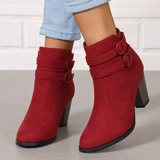 Winona | Women's Bow Detail Block Heel Ankle Boots