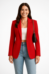 Alessia | Women's Tailored One-Button Business Blazer