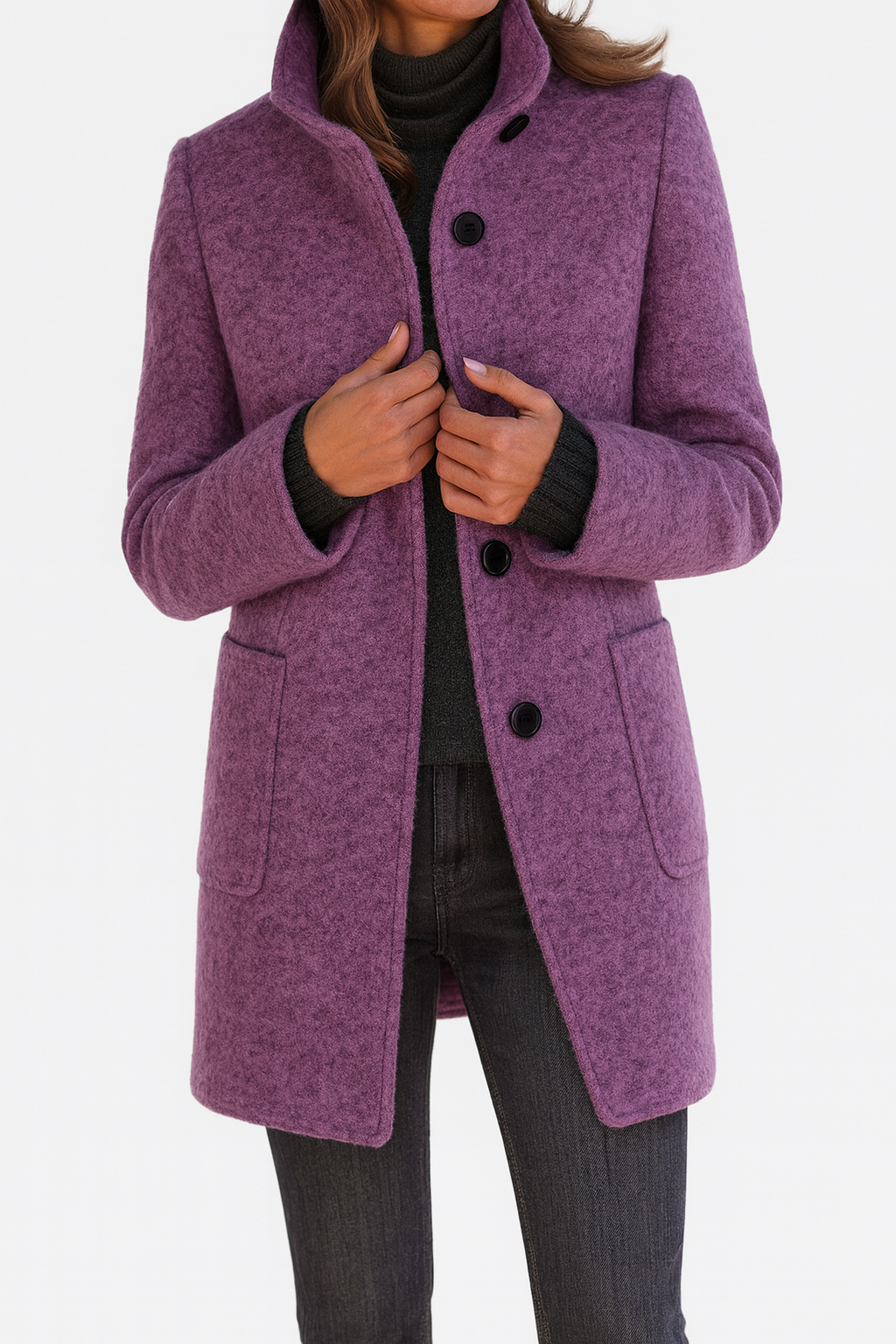 Camila | Women's Long Button-Front Coat