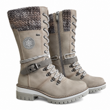 Eva | Women's Lace-Up Winter Boots with Knitted Shaft