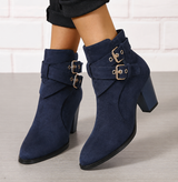 Winona | Women's Bow Detail Block Heel Ankle Boots