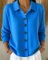 Juliette | Women's Collared Button Front Knit Cardigan