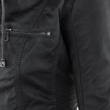 Franci | Stylish Hooded Leather Jacket