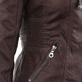 Franci | Stylish Hooded Leather Jacket