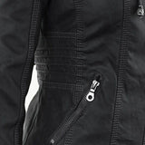 Franci | Stylish Hooded Leather Jacket