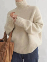 Nora | Women's Turtleneck Sweater with Relaxed Fit & Ribbed Cuffs
