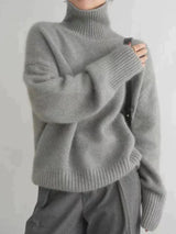 Nora | Women's Turtleneck Sweater with Relaxed Fit & Ribbed Cuffs