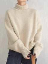 Nora | Women's Turtleneck Sweater with Relaxed Fit & Ribbed Cuffs