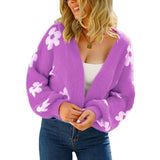 Seraphine | Women's Floral Open-Front Cropped Cardigan