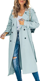 Quinn | Oversized Trench Coat with Belt and Lapel Collar