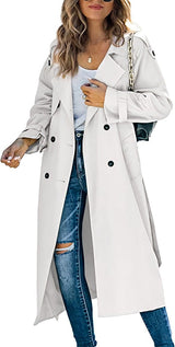 Quinn | Oversized Trench Coat with Belt and Lapel Collar