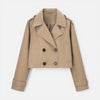Sophie | Double-Breasted Cropped Trench Jacket