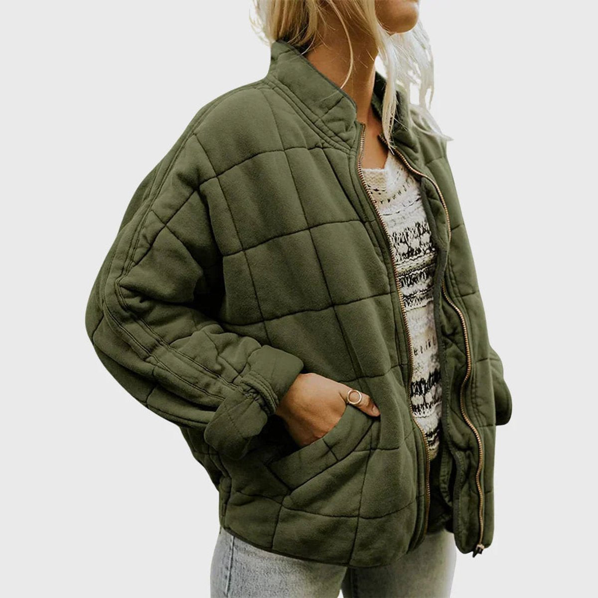 Klara | Lightweight Quilted Jacket with Stand-Up Collar