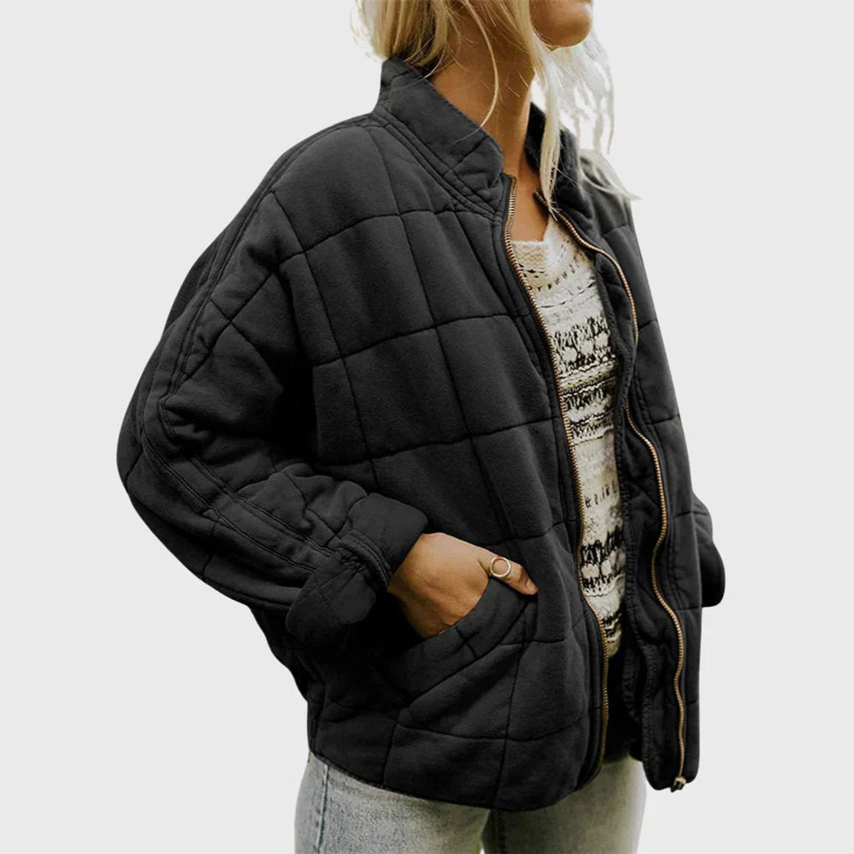 Klara | Lightweight Quilted Jacket with Stand-Up Collar