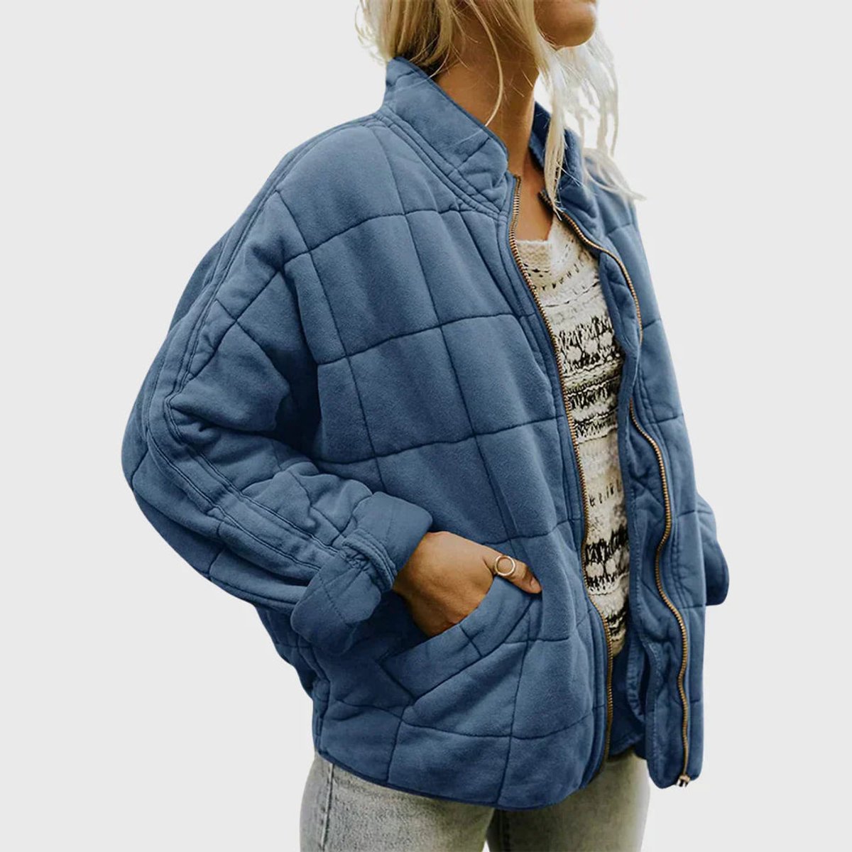 Klara | Lightweight Quilted Jacket with Stand-Up Collar