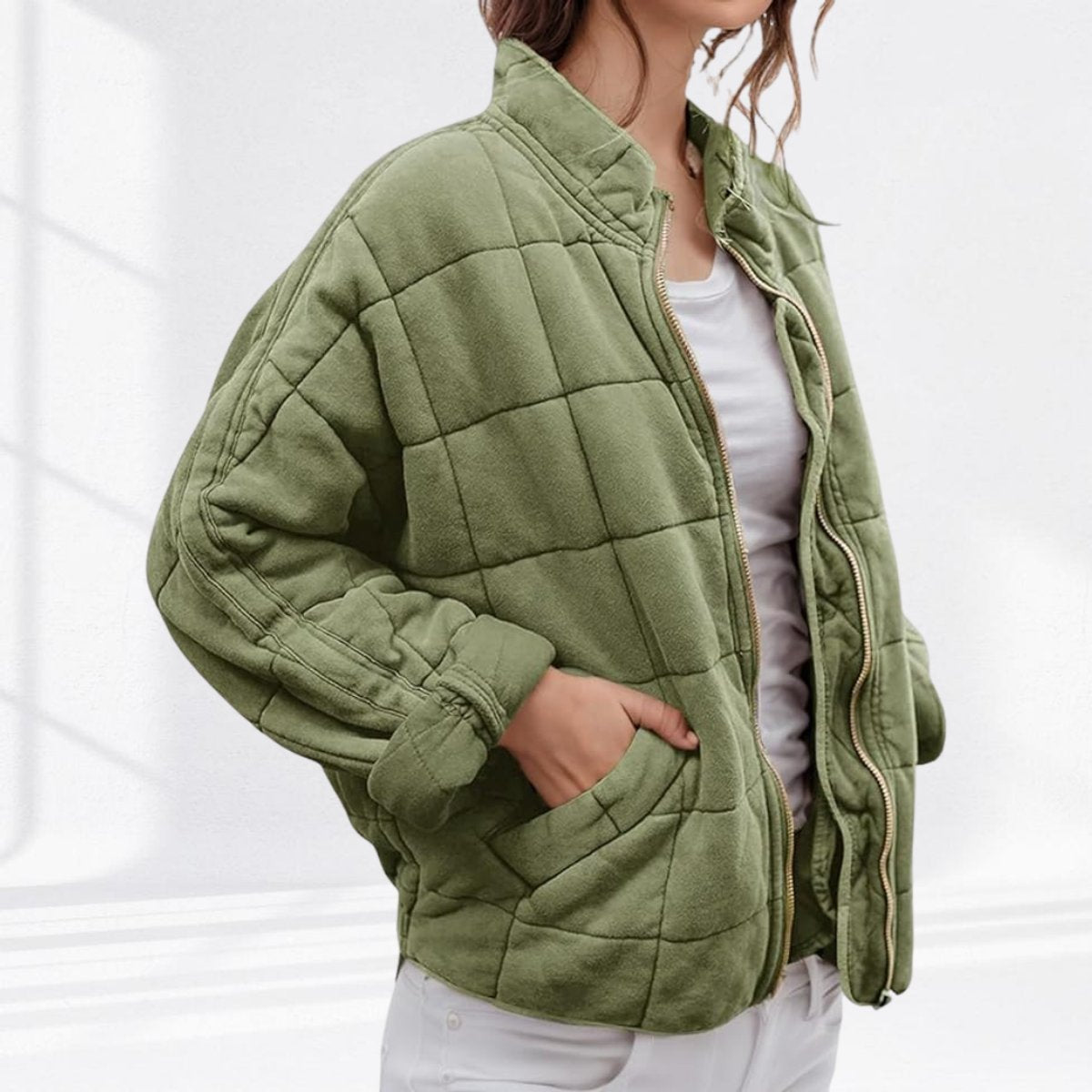 Klara | Lightweight Quilted Jacket with Stand-Up Collar