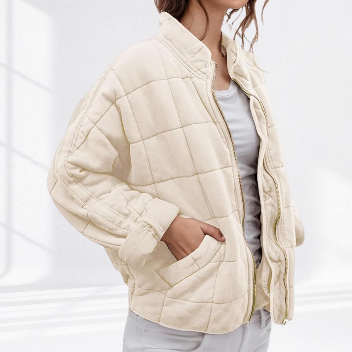 Klara | Lightweight Quilted Jacket with Stand-Up Collar