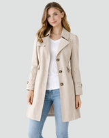 Victoria | Elegant Tailored Trench Coat with Lapel Collar