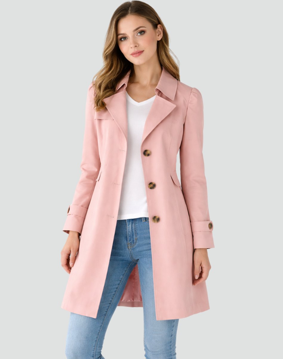Victoria | Elegant Tailored Trench Coat with Lapel Collar