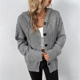 Freja | Rib-Knit Cardigan with Button Closure and Relaxed Fit