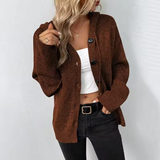 Freja | Rib-Knit Cardigan with Button Closure and Relaxed Fit