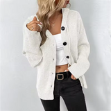 Freja | Rib-Knit Cardigan with Button Closure and Relaxed Fit