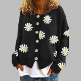 Fiona | Floral Knit Button Cardigan