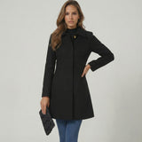 Elara | Women's A-Line Coat with Classic Button Front