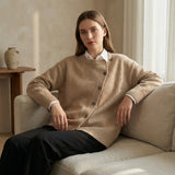 Marina | Women's Elegant Button-Front Knit Cardigan with Wrap Design