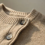 Marina | Women's Elegant Button-Front Knit Cardigan with Wrap Design