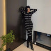 Danica | Elegant Striped Knit Dress for Women