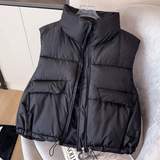 Bianca | Women's Quilted Vest with Pockets and Stand-Up Collar