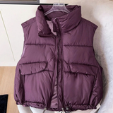 Bianca | Women's Quilted Vest with Pockets and Stand-Up Collar