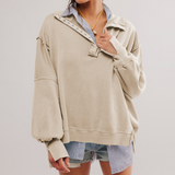 Daphne | Oversized Henley Pullover for Women