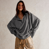 Daphne | Oversized Henley Pullover for Women