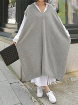 Nessa | Relaxed V-Neck Knit Dress for Women