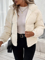 Jade | Elegant Textured Puffer Jacket for Women